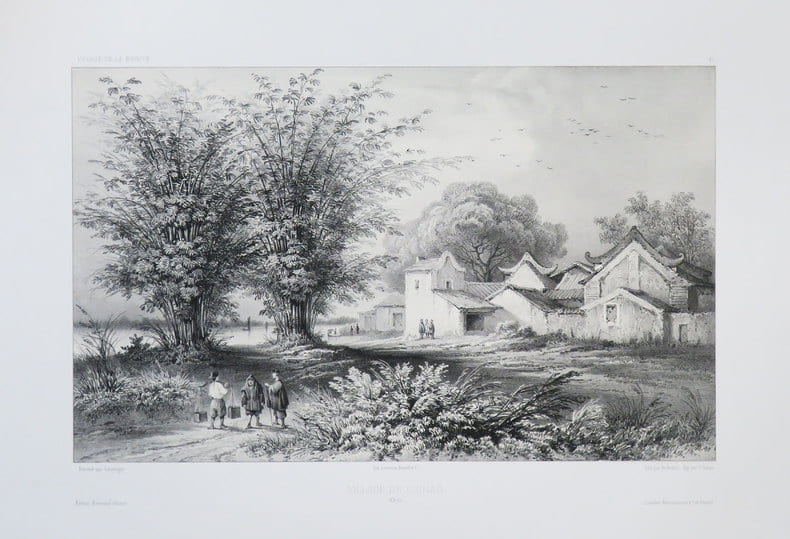 [CANTON] Village de Chinao. Chine.. VAILLANT (Auguste-Nicolas).