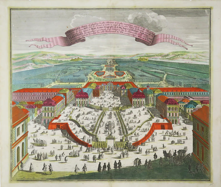  [VERSAILLES] Versailles ch&acirc;teau de plaisance le plus d&eacute;licieux et le plus magnifique dans l'&Icirc;le de France, b&acirc;ti par ordre de Louis XIV Roy de France, ...