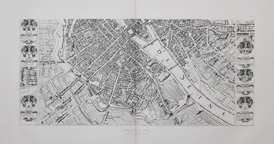 Plan général de la ville, cité, université, isles et faubourgs de Paris.