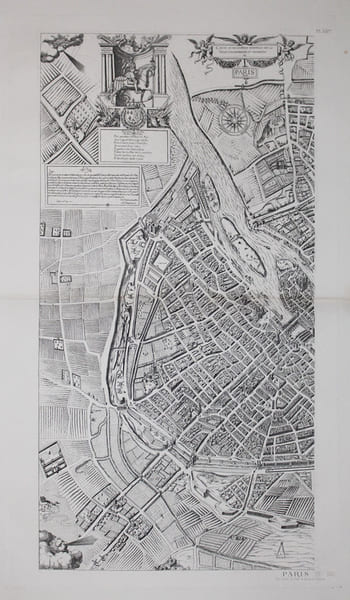 Carte ou description nouvelle de la ville, cit&eacute;, universit&eacute;e, et fauxbours de Paris. 1609.. ATLAS des ANCIENS PLANS de PARIS & QUESNEL (Fran&ccedil;ois).