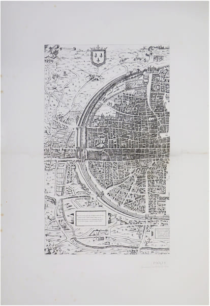 La ville, cit&eacute;, universit&eacute; de Paris.. ATLAS des ANCIENS PLANS de PARIS & ANDROUET du CERCEAU (Jacques).