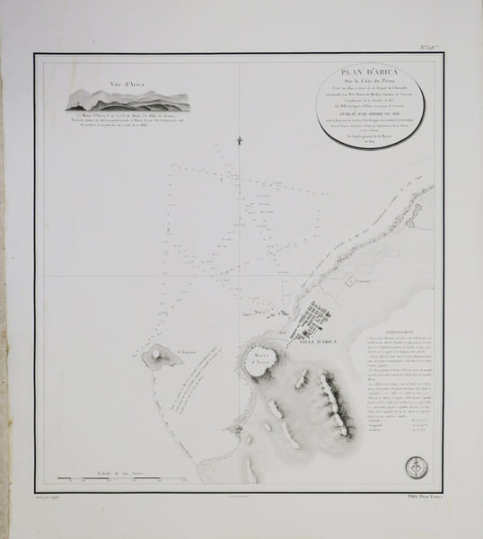 [CHILI] Plan d'Arica sur la c&ocirc;te du P&eacute;rou.. D&Eacute;P&Ocirc;T G&Eacute;N&Eacute;RAL DE LA MARINE.