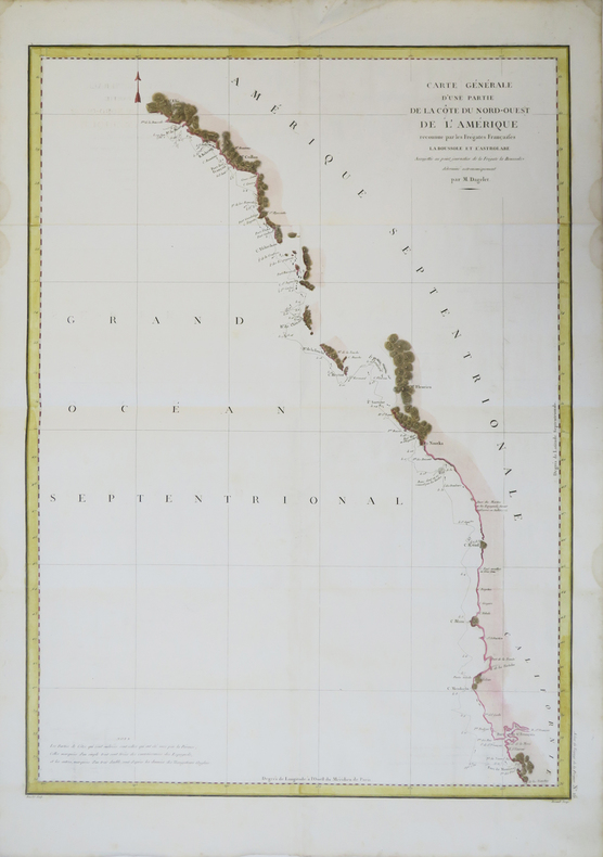 Carte générale d'une partie de la côte du nord-ouest de l'Amérique.. LA PÉROUSE (Jean-François de Galaup, comte de).
