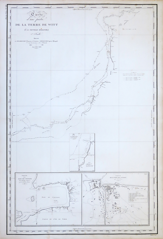 [AUSTRALIE-OCCIDENTALE] Carte d'une partie de la Terre de Witt (à la Nouvelle Hollande) 2me feuille.. FREYCINET (Louis-Claude Desaulses de).