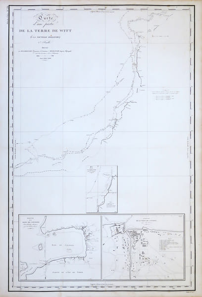 [AUSTRALIE-OCCIDENTALE] Carte d'une partie de la Terre de Witt (&agrave; la Nouvelle Hollande) 2me feuille.. FREYCINET (Louis-Claude Desaulses de).