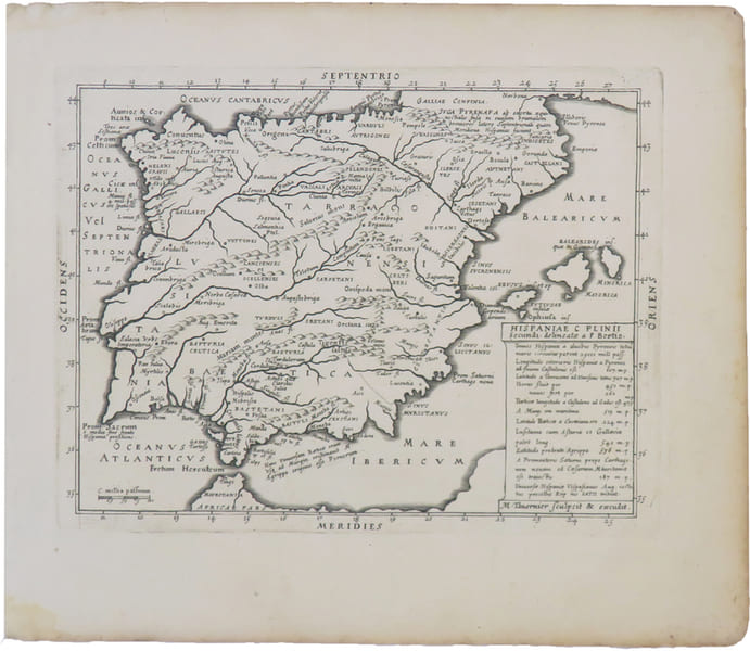 Hispani&aelig; C Plinii secundi delineata.. BERTIUS (Petrus).