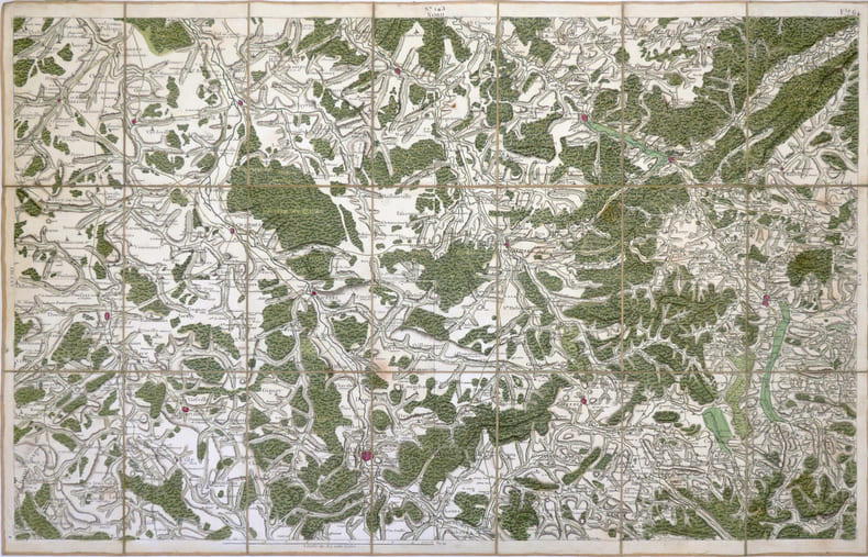 [MIRECOURT/VOSGES] Carte de Cassini. Feuille n&deg;64.. CASSINI de THURY (C&eacute;sar-Fran&ccedil;ois).