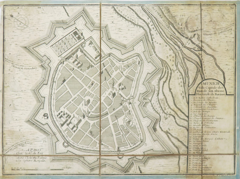 M&uuml;nich, ville capitale des &eacute;tats de Son Altesse &eacute;lectorale de Bavi&egrave;re.. FER (Nicolas de).