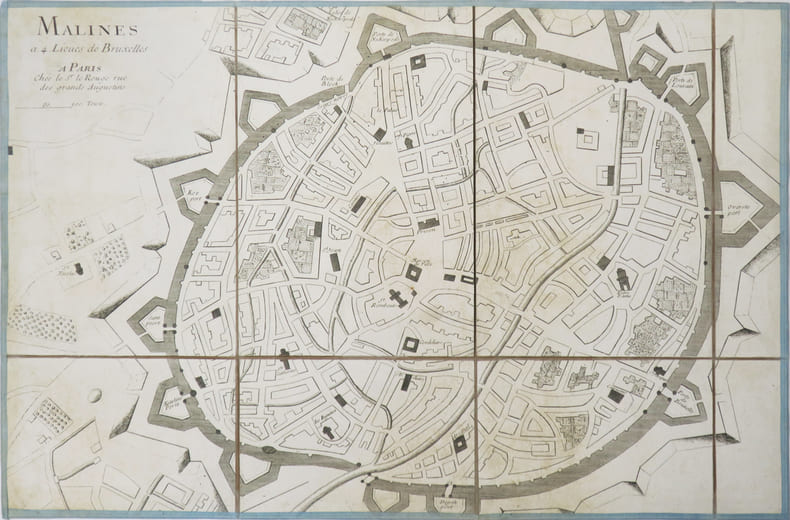 Malines &agrave; 4 lieues de Bruxelles.. LE ROUGE (Georges-Louis).