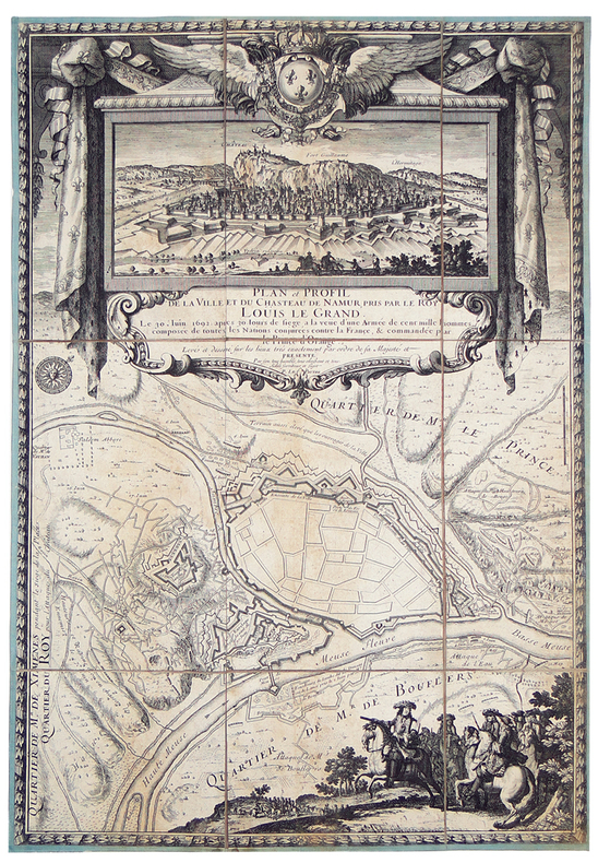 [NAMUR] Plan et profil de la ville et du chasteau de Namur, pris par le roy Louis Le Grand, le 30 juin 1692.. LEPAUTRE (Pierre).