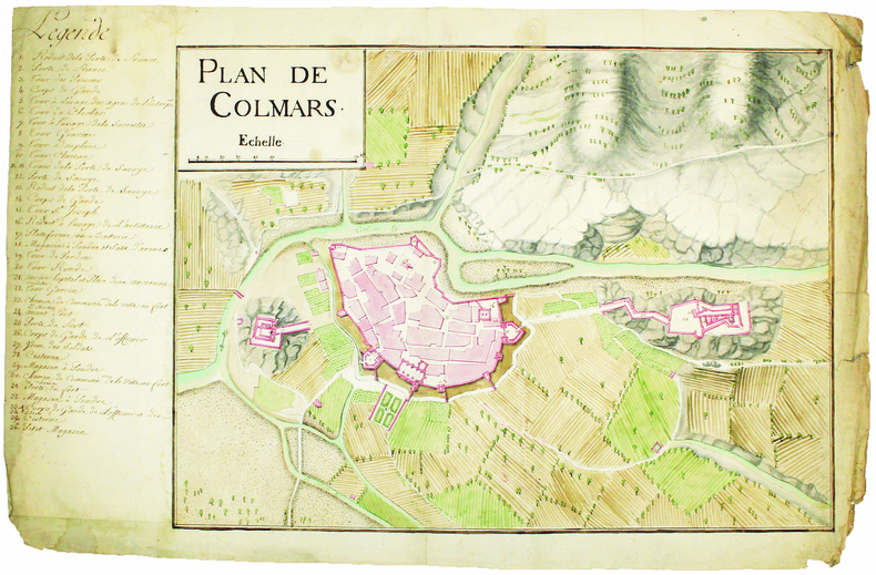 Plan de Colmars.. COLMARS. MANUSCRIT.
