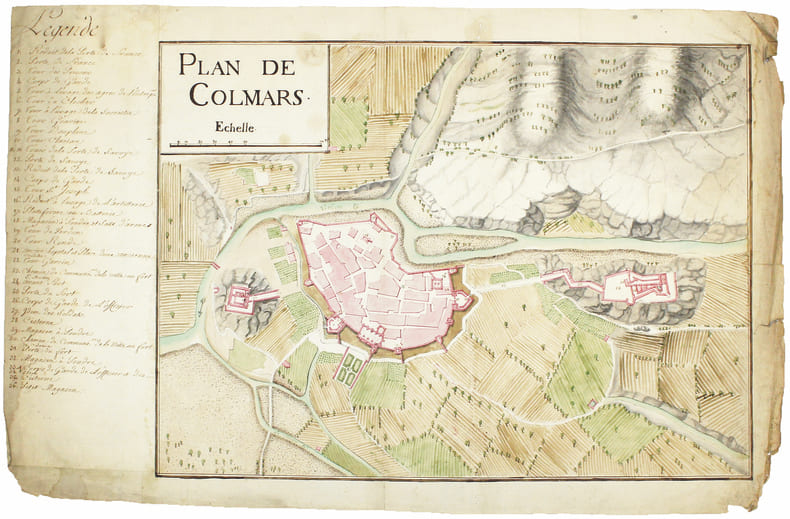 Plan de Colmars.. COLMARS. MANUSCRIT.