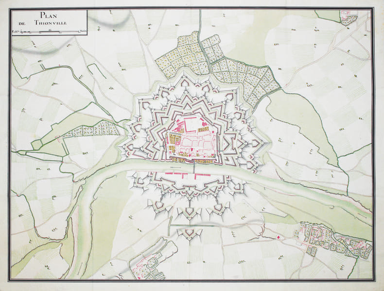 Plan de Thionville.. THIONVILLE. MANUSCRIT.