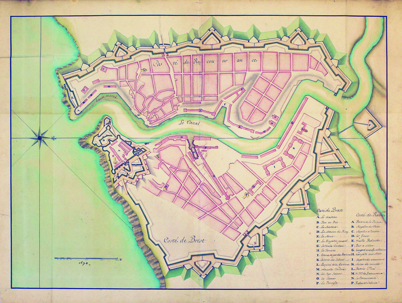 [Plan de la ville et du château de Brest].. BREST. MANUSCRIT.