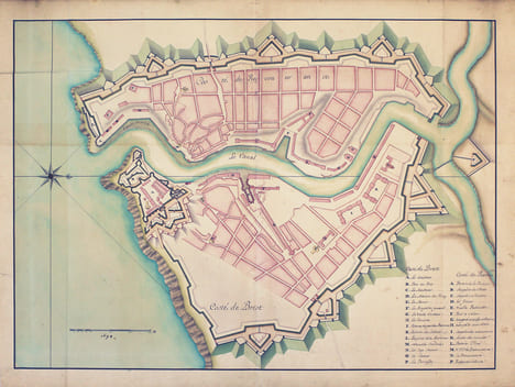 [Plan de la ville et du château de Brest].. BREST. MANUSCRIT.