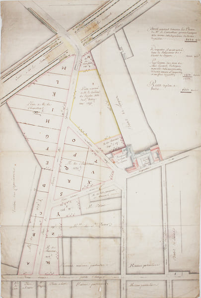 [Plan d'am&eacute;nagement de la rue Louis-le-Grand]. . LOUIS-LE-GRAND (rue). MANUSCRIT.