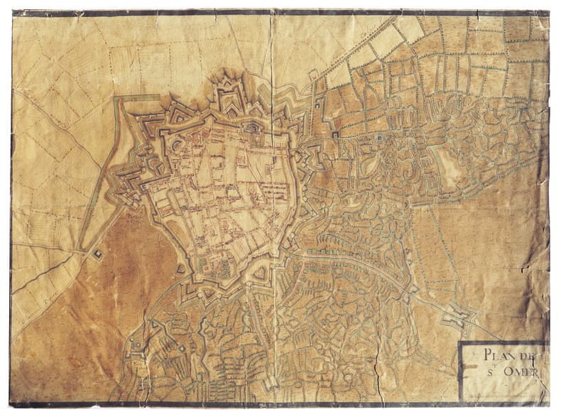 Plan de S.t Omer.. SAINT-OMER. MANUSCRIT.