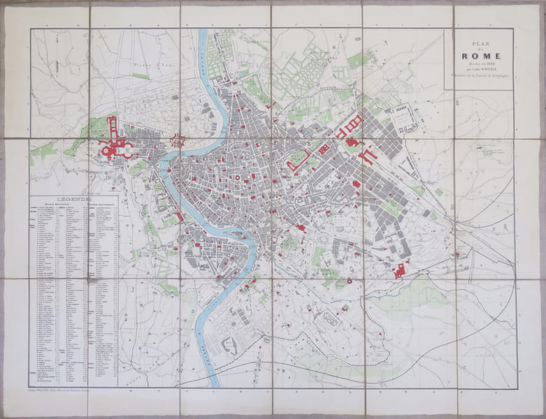 [ROME] Plan de Rome dress&eacute; en 1888.. NICOLE (H., abb&eacute;).