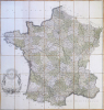 Carte de la France suivant sa nouvelle division en départements et districts. Dédiée à l'Assemblée Nationale par les directeurs et associés de la ...