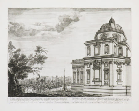 [ROME] Chapelle bastie à Ste Marie Major à Rome par Paul Vme très-superbement comme il se voit par l’extérieur. Goyran sculp. . SILVESTRE (Israël).