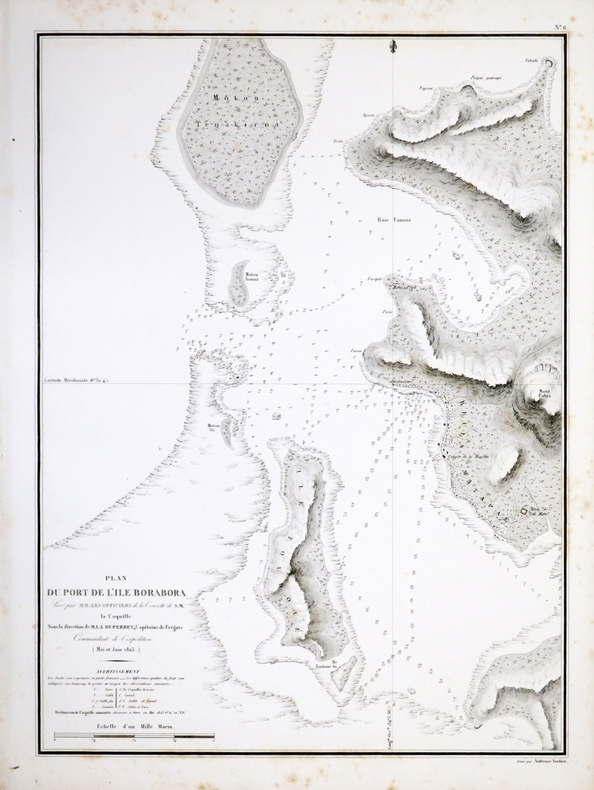 [POLYNÉSIE FRANÇAISE/BORA BORA] Plan du port de l'île Borabora.. DUPERREY (Louis-Isidore).
