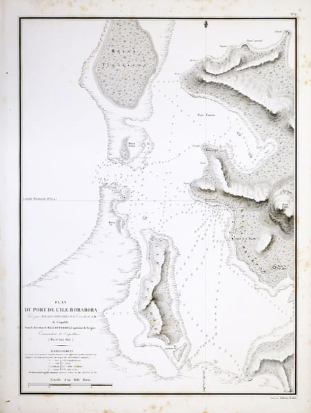 [POLYN&Eacute;SIE FRAN&Ccedil;AISE/BORA BORA] Plan du port de l'&icirc;le Borabora.. DUPERREY (Louis-Isidore).