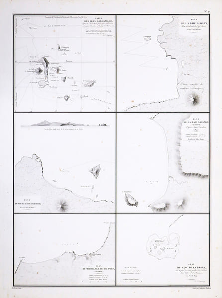[GALAPAGOS] Carte des &icirc;les Gallapagos.. DUPERREY (Louis-Isidore).