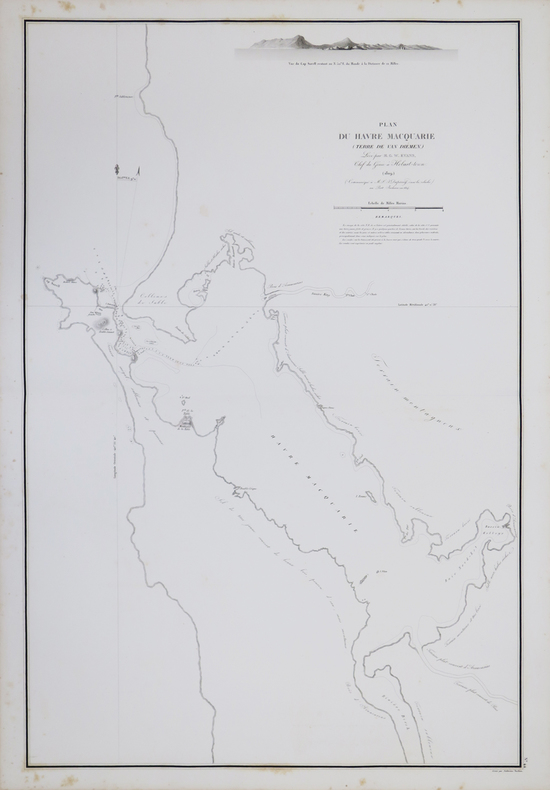 [TASMANIE] Plan du havre Macquarie (Terre de Van Diémen).. DUPERREY (Louis-Isidore).
