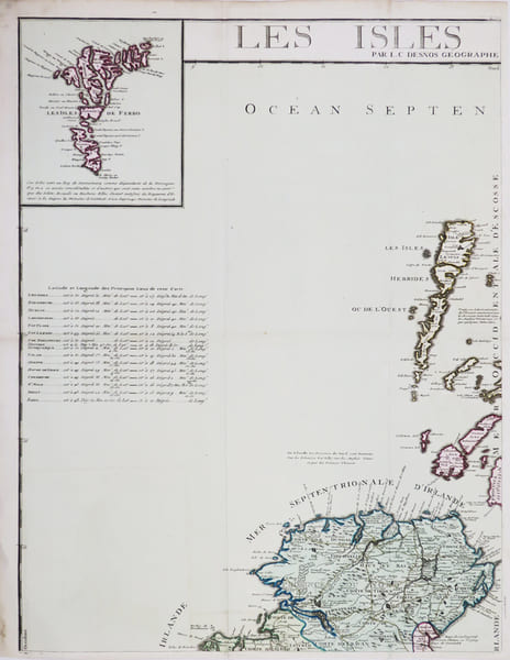 Les Isles Britanniques o&ugrave; sont les royaumes d'Angleterre et d'&Eacute;cosse, que nous appellons Grande-Bretagne et celuy d'Irlande.. DESNOS (Louis-Charles).