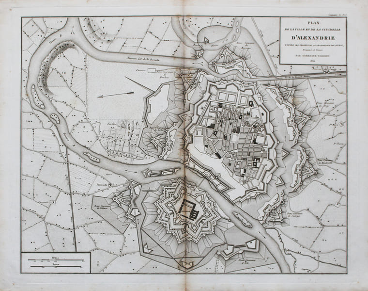[ALEXANDRIE] Plan de la ville et de la citadelle d'Alexandrie d'apr&egrave;s les projets du G.al Chasseloup de Laubat.. TARDIEU (Ambroise).