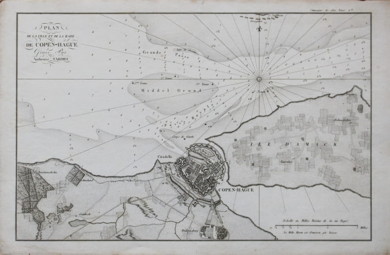 [DANEMARK/COPENHAGUE] Plan de la ville et de la rade de Copen-Hague.. TARDIEU (Ambroise).