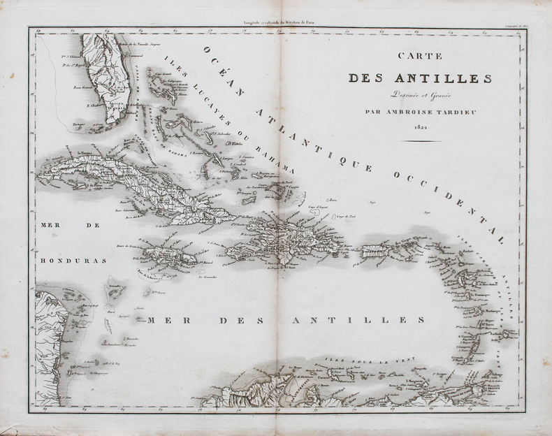 Carte des Antilles.. TARDIEU (Ambroise).