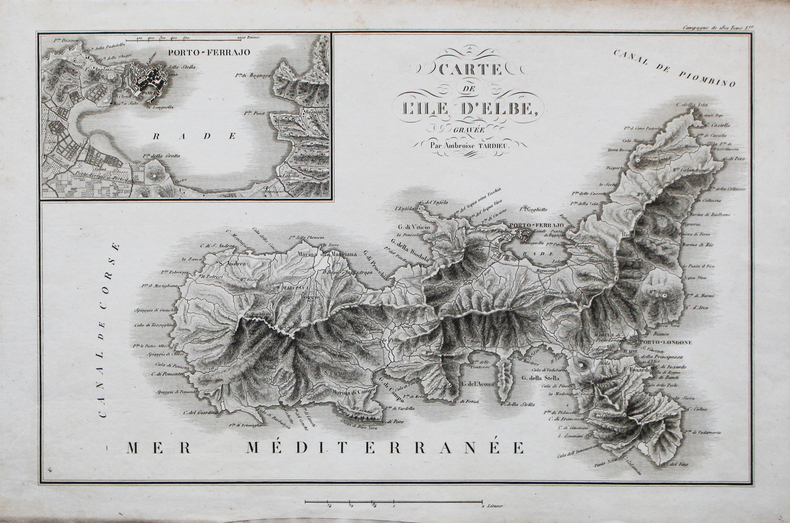 [ÎLE d'ELBE] Carte de l'île d'Elbe.. TARDIEU (Ambroise).