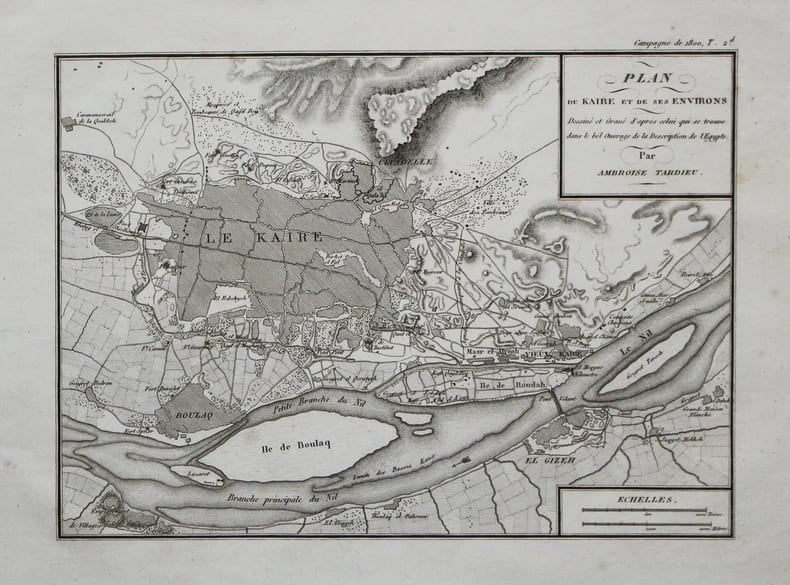 [LE CAIRE] Plan du Kaire et de ses environs.. TARDIEU (Ambroise).