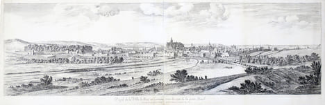 [METZ] Profil de la ville de Metz en Lorraine veue du costé de la porte Mazel.. SILVESTRE (Israël).
