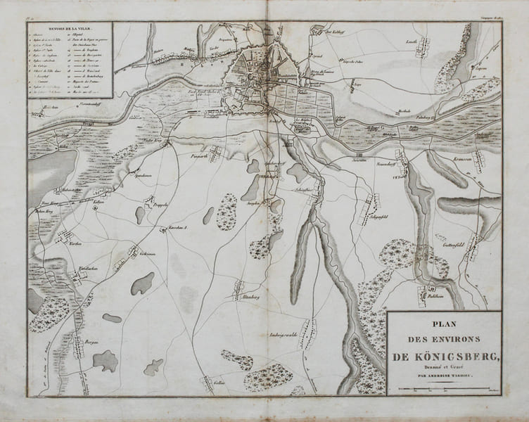 [KALININGRAD] Plan des environs de K&ouml;nigsberg.. TARDIEU (Ambroise).