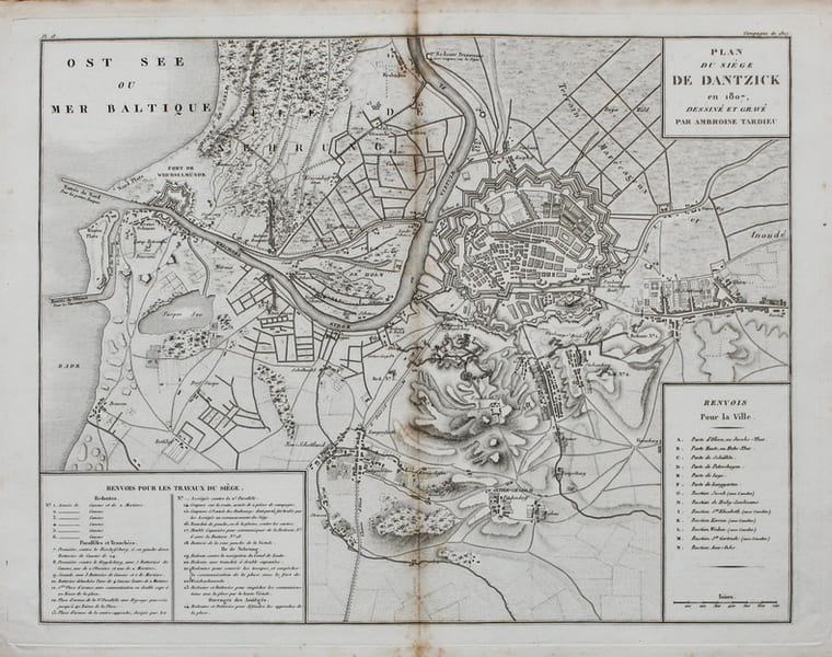 [GDANSK] Plan du si&egrave;ge de Dantzick en 1807.. TARDIEU (Ambroise).