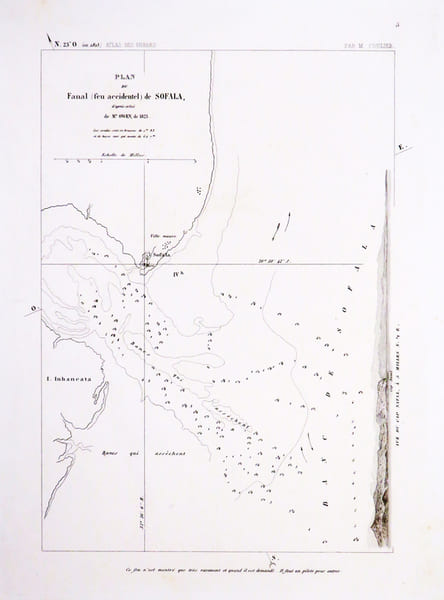 [MOZAMBIQUE] Plan du fanal (feu accidentel) de Sofala, d'apr&egrave;s celui de M.r Owen, de 1823.. COULIER (Philippe-Jacques).