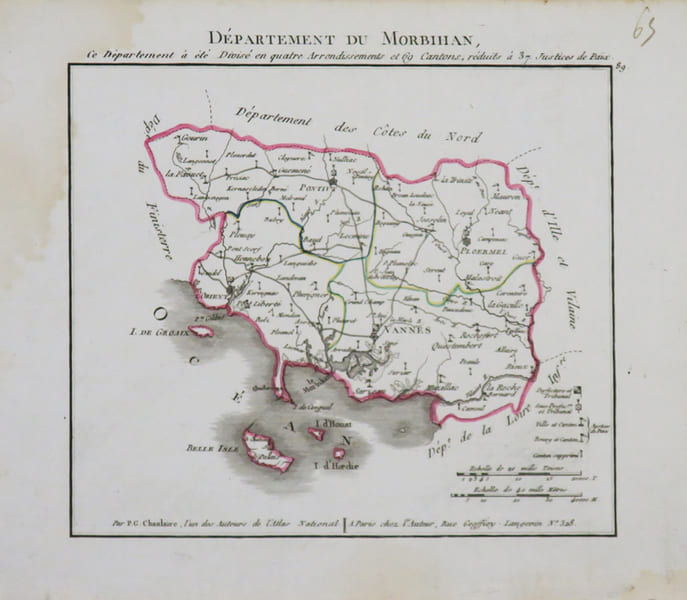 [MORBIHAN] D&eacute;partement du Morbihan.. CHANLAIRE (Pierre-Gr&eacute;goire) & HERBIN de HALLE (Pierre Etienne).