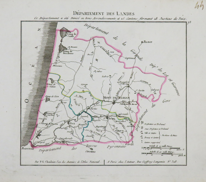 [LANDES] Département des Landes.. CHANLAIRE (Pierre-Grégoire) & HERBIN de HALLE (Pierre Etienne).