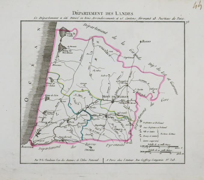 [LANDES] D&eacute;partement des Landes.. CHANLAIRE (Pierre-Gr&eacute;goire) & HERBIN de HALLE (Pierre Etienne).