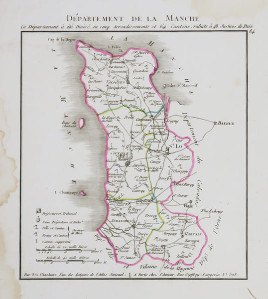 [MANCHE] D&eacute;partement de la Manche.. CHANLAIRE (Pierre-Gr&eacute;goire) & HERBIN de HALLE (Pierre Etienne).