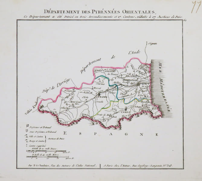 [PYR&Eacute;N&Eacute;ES-ORIENTALES] D&eacute;partement des Pyr&eacute;nn&eacute;es Orientales.. CHANLAIRE (Pierre-Gr&eacute;goire) & HERBIN de HALLE (Pierre Etienne).