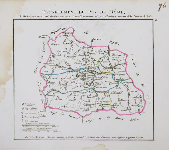 [PUY-de-D&Ocirc;ME] D&eacute;partement du Puy de D&ocirc;me.. CHANLAIRE (Pierre-Gr&eacute;goire) & HERBIN de HALLE (Pierre Etienne).