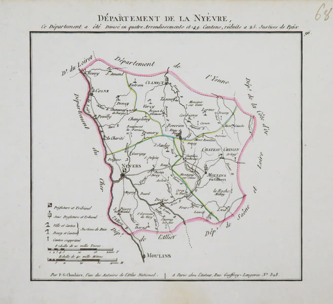 [NI&Egrave;VRE] D&eacute;partement de la Ny&egrave;vre.. CHANLAIRE (Pierre-Gr&eacute;goire) & HERBIN de HALLE (Pierre Etienne).