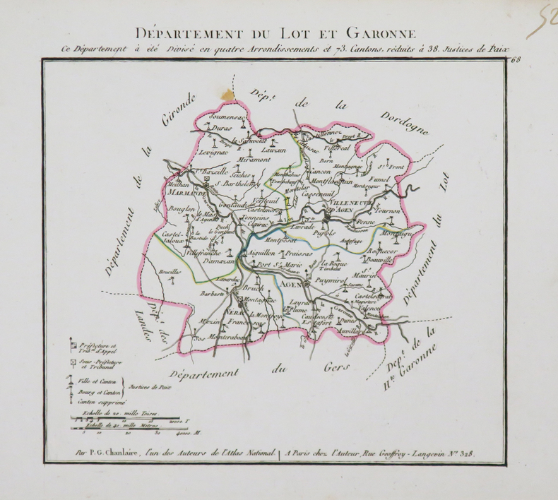 [LOT-et-GARONNE] Département du Lot et Garonne.. CHANLAIRE (Pierre-Grégoire) & HERBIN de HALLE (Pierre Etienne).