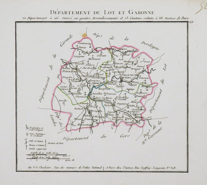 [LOT-et-GARONNE] D&eacute;partement du Lot et Garonne.. CHANLAIRE (Pierre-Gr&eacute;goire) & HERBIN de HALLE (Pierre Etienne).