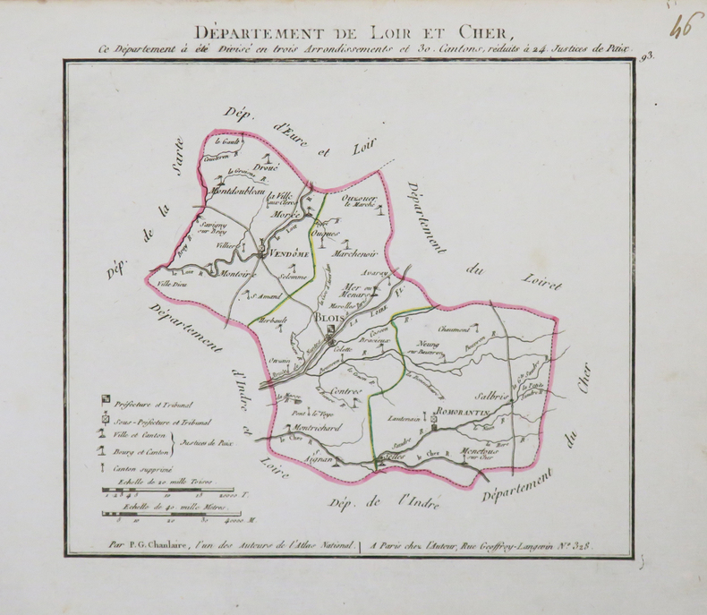 [LOIR-et-CHER] Département de Loir et Cher.. CHANLAIRE (Pierre-Grégoire) & HERBIN de HALLE (Pierre Etienne).
