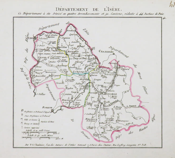 [IS&Egrave;RE] D&eacute;partement de l'Is&egrave;re.. CHANLAIRE (Pierre-Gr&eacute;goire) & HERBIN de HALLE (Pierre Etienne).