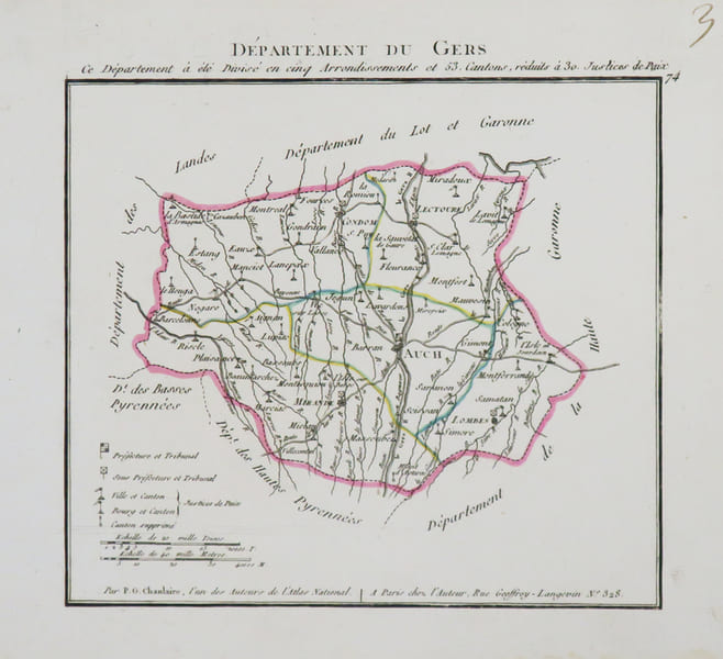 [GERS] D&eacute;partement du Gers.. CHANLAIRE (Pierre-Gr&eacute;goire) & HERBIN de HALLE (Pierre Etienne).